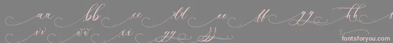 Inkland-Schriftart – Rosa Schriften auf grauem Hintergrund