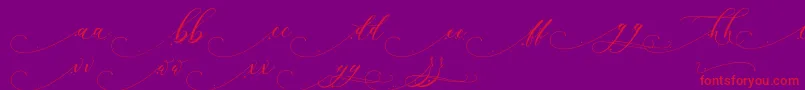 Inkland Font – Red Fonts on Purple Background