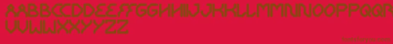 Fonte GetReady – fontes marrons em um fundo vermelho