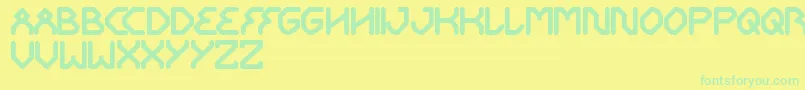 フォントGetReady – 黄色い背景に緑の文字