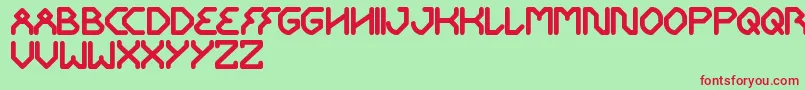 GetReady-Schriftart – Rote Schriften auf grünem Hintergrund