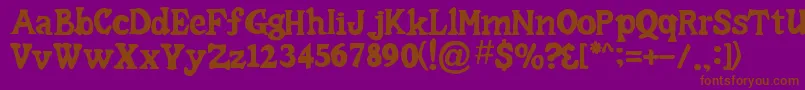 CaesarLittleSs Font – Brown Fonts on Purple Background