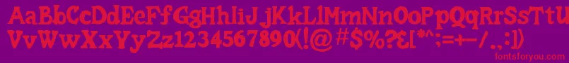 CaesarLittleSs Font – Red Fonts on Purple Background