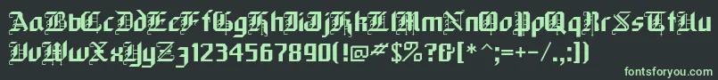 Blackforestフォントについての詳細 フォントBlackforest – 黒い背景に緑の文字