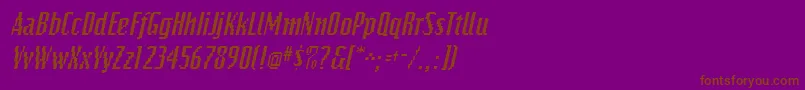 BitmapItalic Font – Brown Fonts on Purple Background