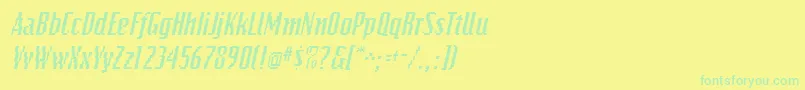 More about BitmapItalic Font BitmapItalic Font – Green Fonts on Yellow Background