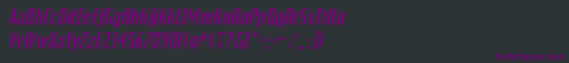 Шрифт BitmapItalic – фиолетовые шрифты на чёрном фоне