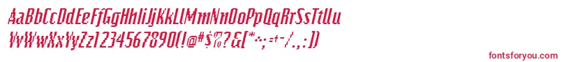 BitmapItalic Font – Red Fonts on White Background