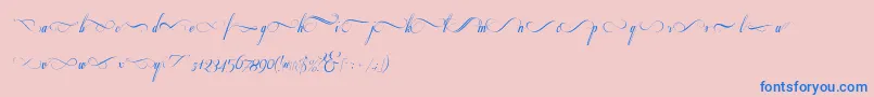 Respective2.0Swashes Font – Blue Fonts on Pink Background