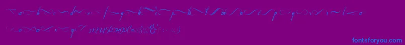 Respective2.0Swashes-Schriftart – Blaue Schriften auf violettem Hintergrund