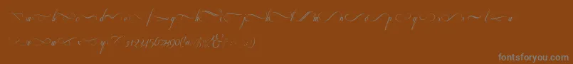 Respective2.0Swashes-Schriftart – Graue Schriften auf braunem Hintergrund