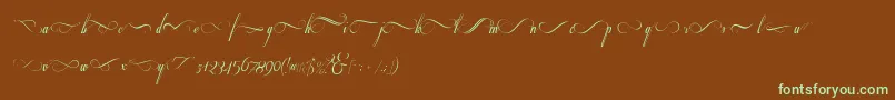 Respective2.0Swashes-Schriftart – Grüne Schriften auf braunem Hintergrund