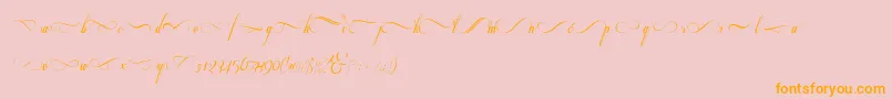 Respective2.0Swashes Font – Orange Fonts on Pink Background