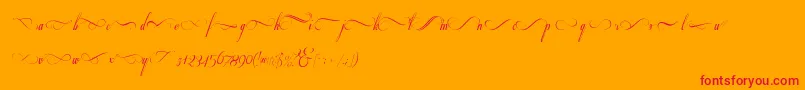 Respective2.0Swashes Font – Red Fonts on Orange Background