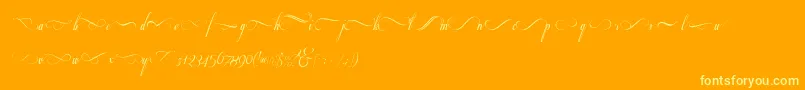 フォントRespective2.0Swashes – オレンジの背景に黄色の文字