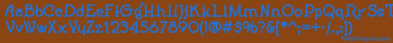 Czcionka Speedballno1nf ffy – niebieskie czcionki na brązowym tle