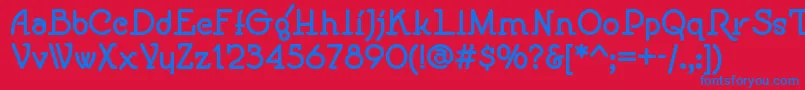 Speedballno1nf ffy Font – Blue Fonts on Red Background