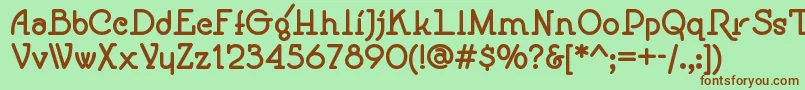 Speedballno1nf ffy Font – Brown Fonts on Green Background