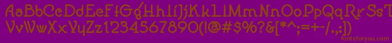 Speedballno1nf ffy Font – Brown Fonts on Purple Background