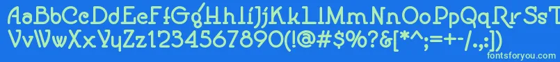 Speedballno1nf ffy Font – Green Fonts on Blue Background