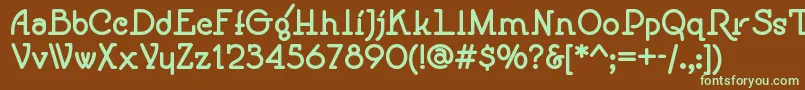 Speedballno1nf ffy Font – Green Fonts on Brown Background