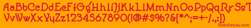 Speedballno1nf ffy Font – Red Fonts on Orange Background