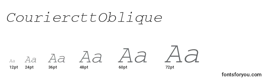 CouriercttOblique Font Sizes