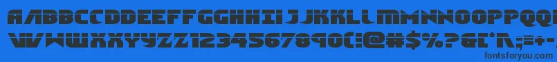 Ninjagardenlaser Font – Black Fonts on Blue Background