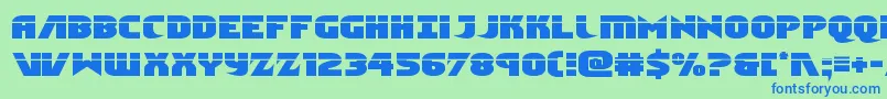 Ninjagardenlaser Font – Blue Fonts on Green Background