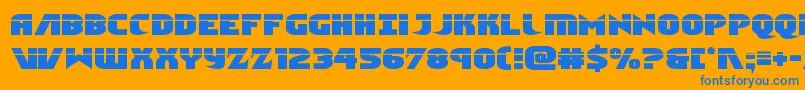 Ninjagardenlaser Font – Blue Fonts on Orange Background