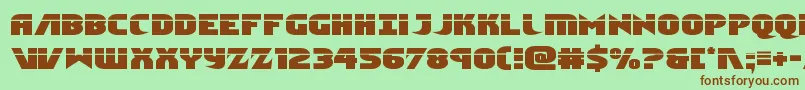 Ninjagardenlaser Font – Brown Fonts on Green Background