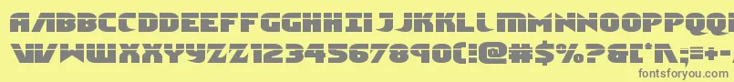 Ninjagardenlaser Font – Gray Fonts on Yellow Background