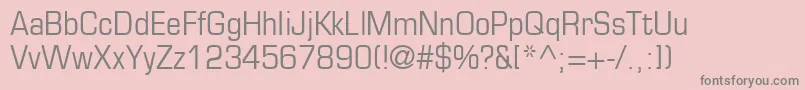 EurostileLtCondensed Font – Gray Fonts on Pink Background
