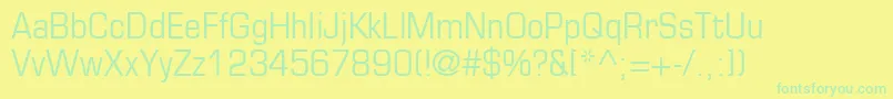 Czcionka EurostileLtCondensed – zielone czcionki na żółtym tle