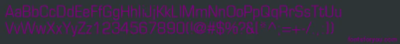 Шрифт EurostileLtCondensed – фиолетовые шрифты на чёрном фоне