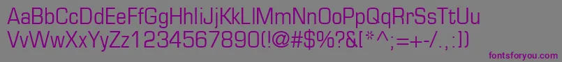 EurostileLtCondensed Font – Purple Fonts on Gray Background