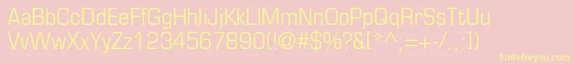 EurostileLtCondensed Font – Yellow Fonts on Pink Background