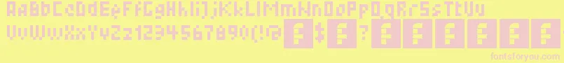 Lest Font – Pink Fonts on Yellow Background