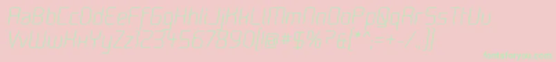 MoondogZeroItalic Font – Green Fonts on Pink Background