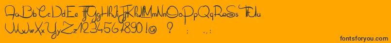 OliverTueLesFourmis Font – Black Fonts on Orange Background