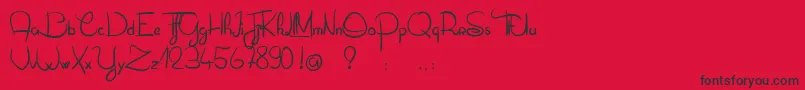 OliverTueLesFourmis Font – Black Fonts on Red Background