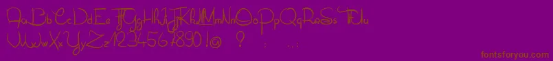 OliverTueLesFourmis Font – Brown Fonts on Purple Background