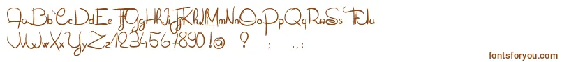 Шрифт OliverTueLesFourmis – коричневые шрифты на белом фоне