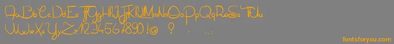 OliverTueLesFourmis Font – Orange Fonts on Gray Background