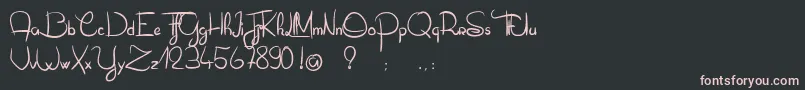 OliverTueLesFourmis Font – Pink Fonts on Black Background