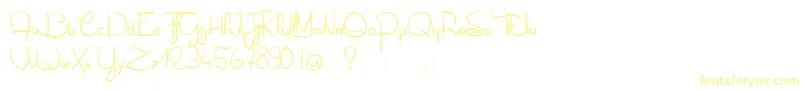 OliverTueLesFourmis-Schriftart – Gelbe Schriften