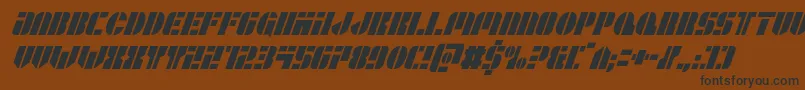 Leaguewarscondital Font – Black Fonts on Brown Background
