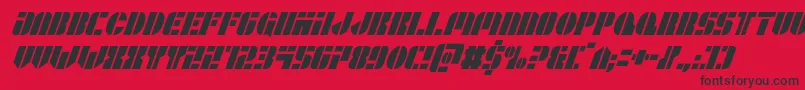 Leaguewarscondital Font – Black Fonts on Red Background