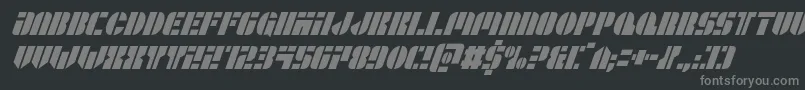 Leaguewarscondital Font – Gray Fonts on Black Background