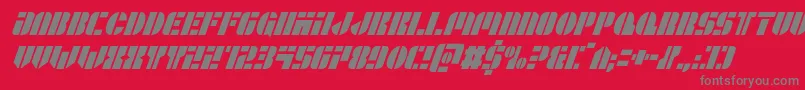 Leaguewarscondital Font – Gray Fonts on Red Background